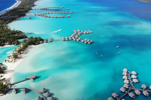 Polinesia Francese Spiaggia Foto Panoramica