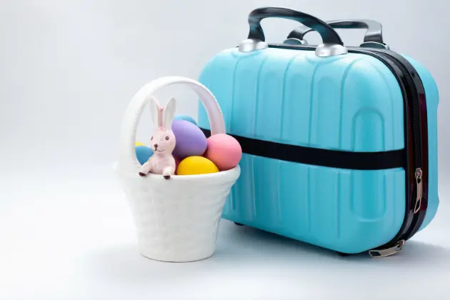 Valigia Uova Di Pasqua E Coniglio